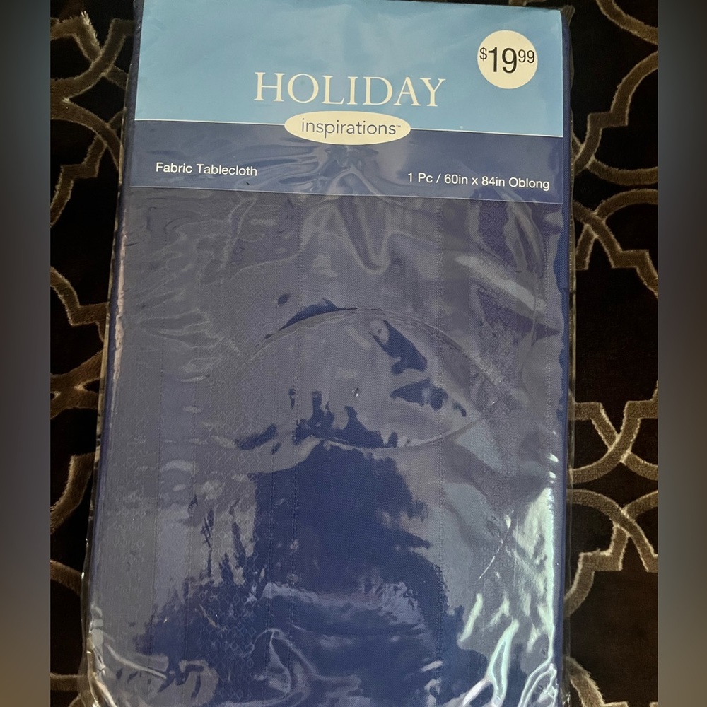 Blue tablecloth